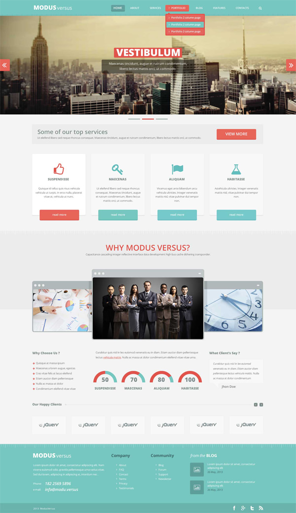 Website Template PSD Free Download