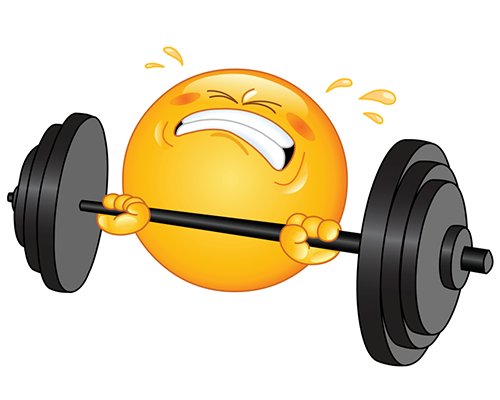 Weight Lifting Emoticons