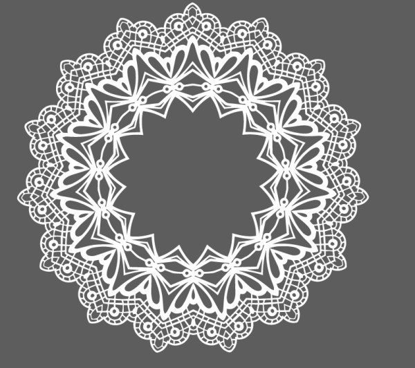 White Lace Pattern Vector Free