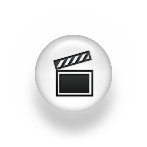 White Movie Clapper Icon