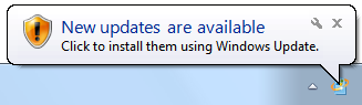 Windows 7 Update Notification Icon