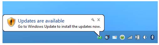 Windows 7 Update Notification Icon