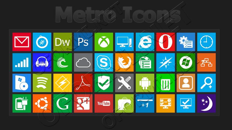 Windows Metro Desktop Icons