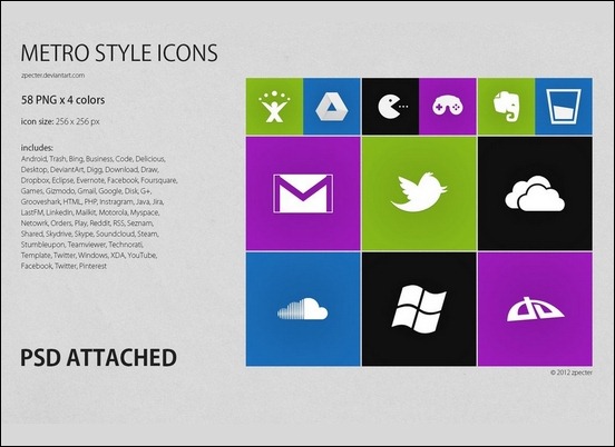 Windows Metro Desktop Icons