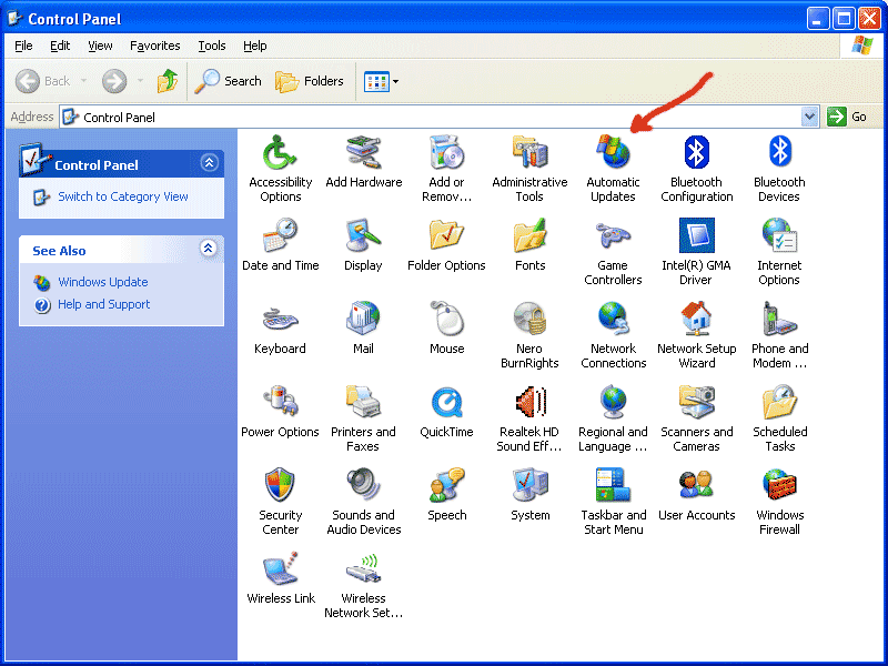 Windows XP Automatic Updates