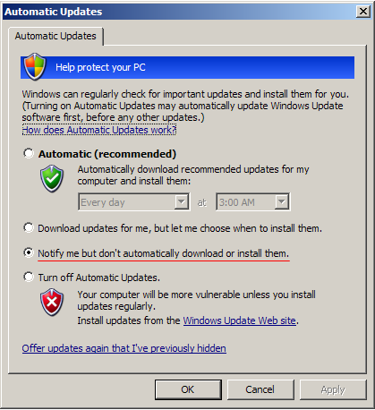 Windows XP Updates