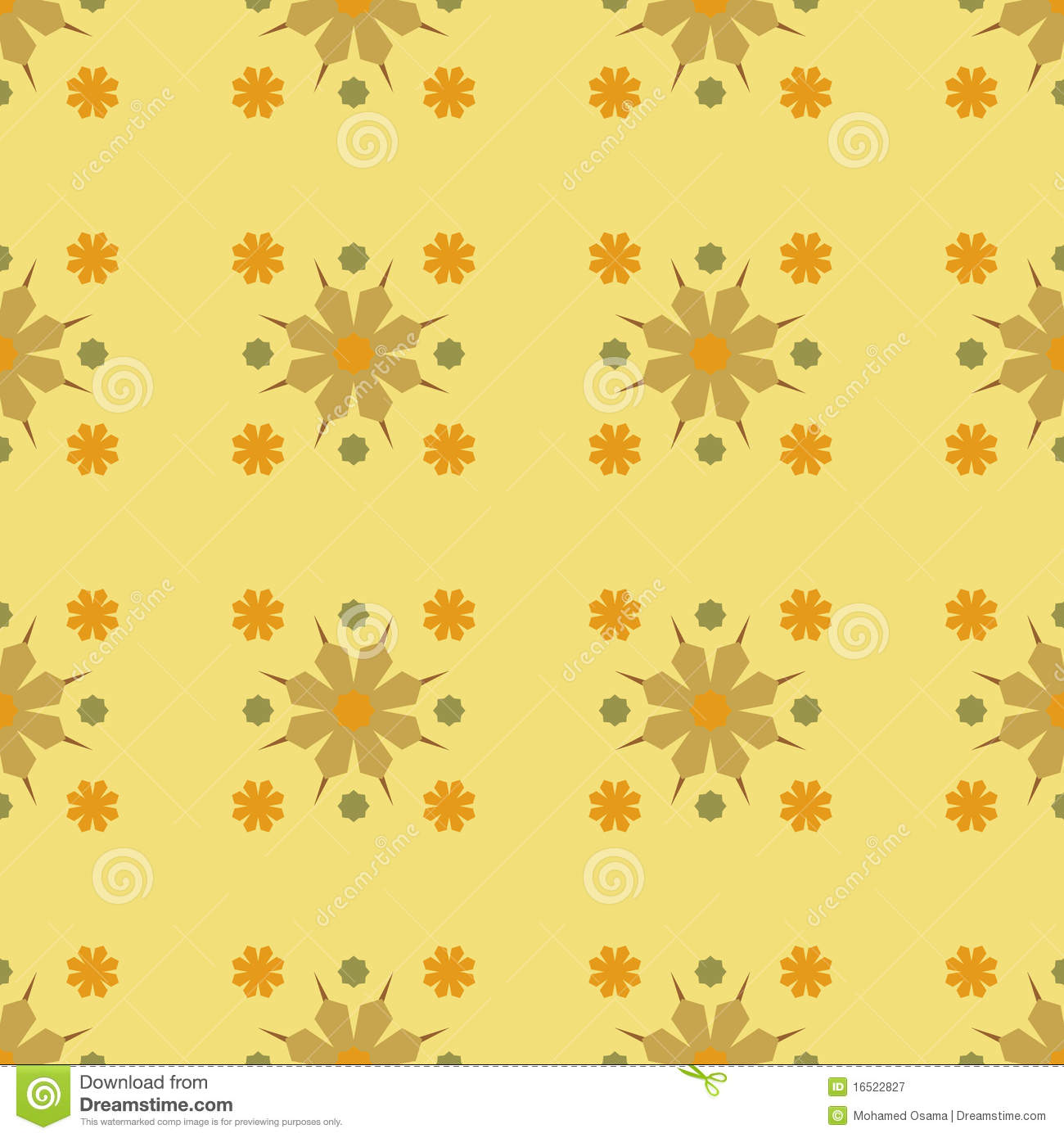 Yellow Flower Pattern Vector