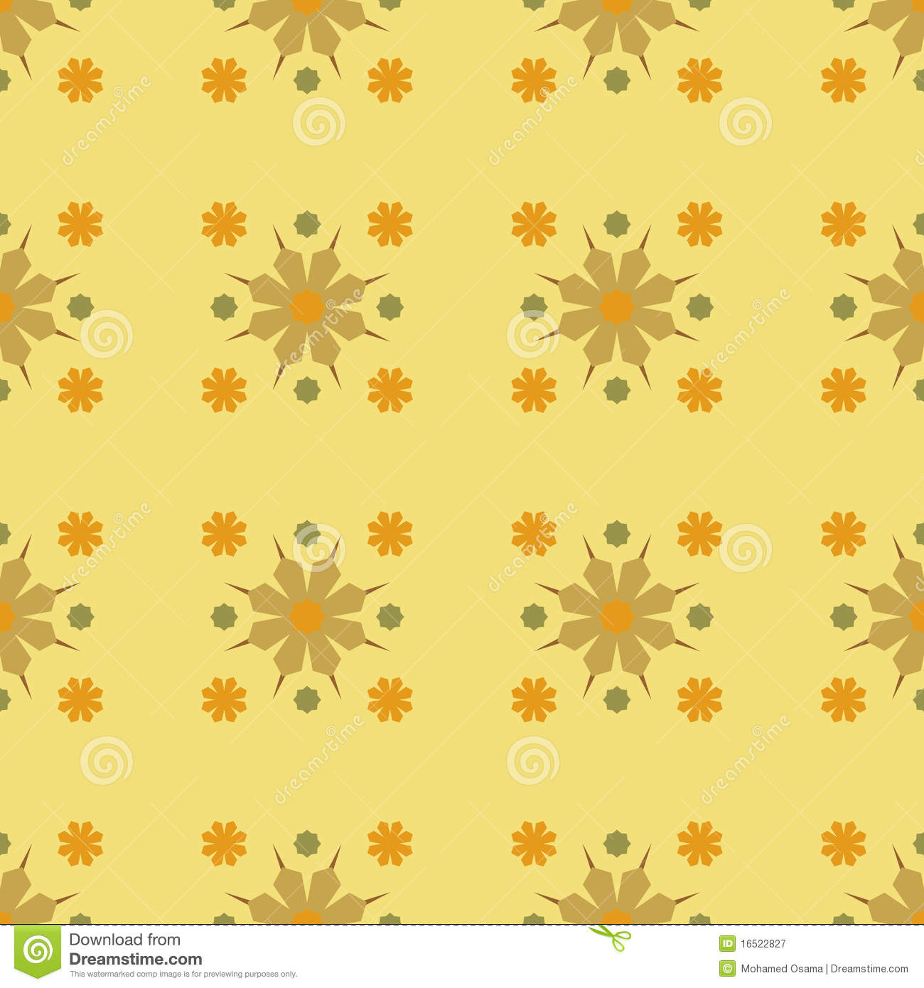 Yellow Flower Pattern Vector Yellow Flower Pattern Vector