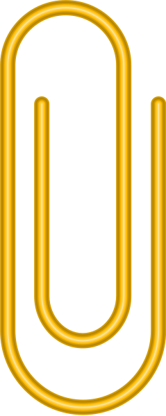 Yellow Paper Clip Icon