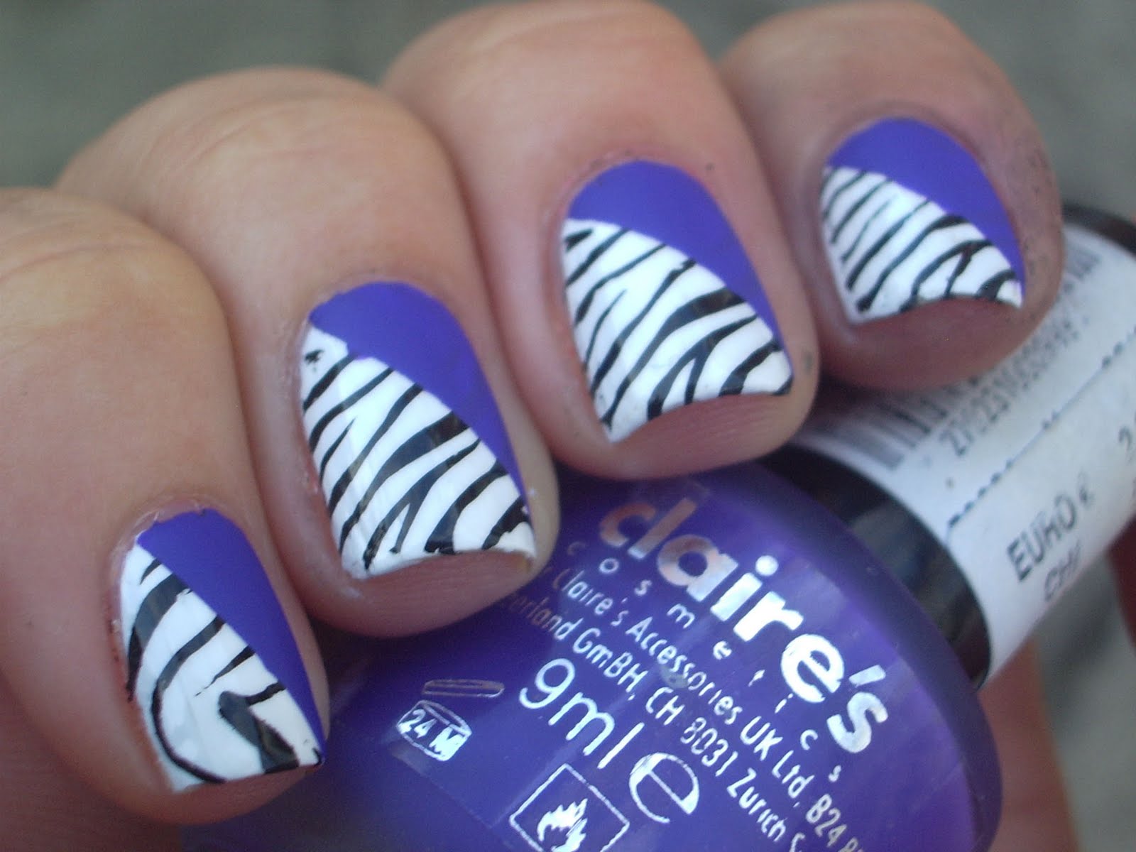 Zebra Nail Art Design Zebra Nail Art Design