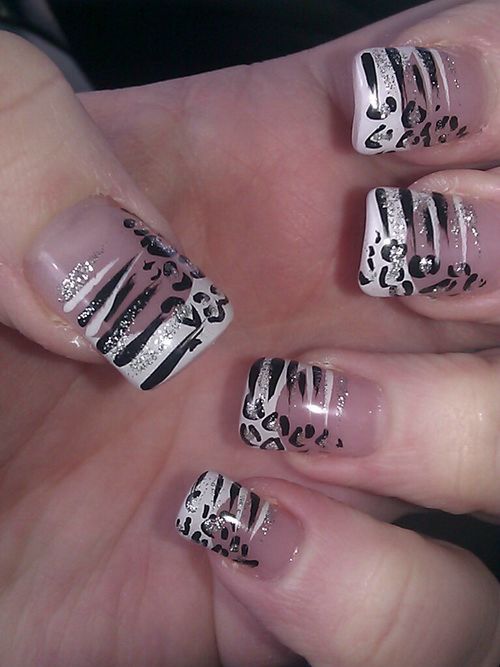 Zebra Print Nail Design