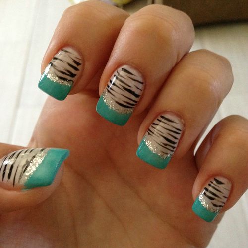 Zebra Print Nail Design