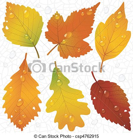 Autumn Leaves Clip Art Vector