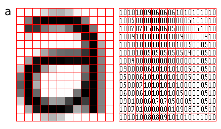 Binary Grid Line Pixel Picture
