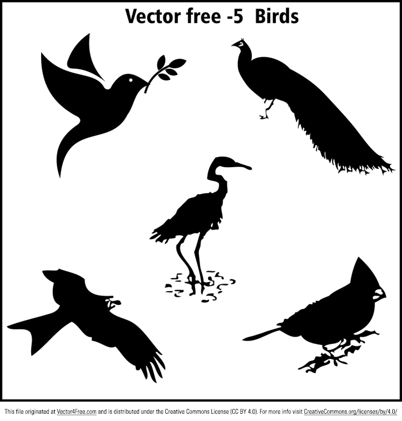 Birds Silhouettes Vector Free