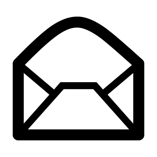 Black and White Email Icon