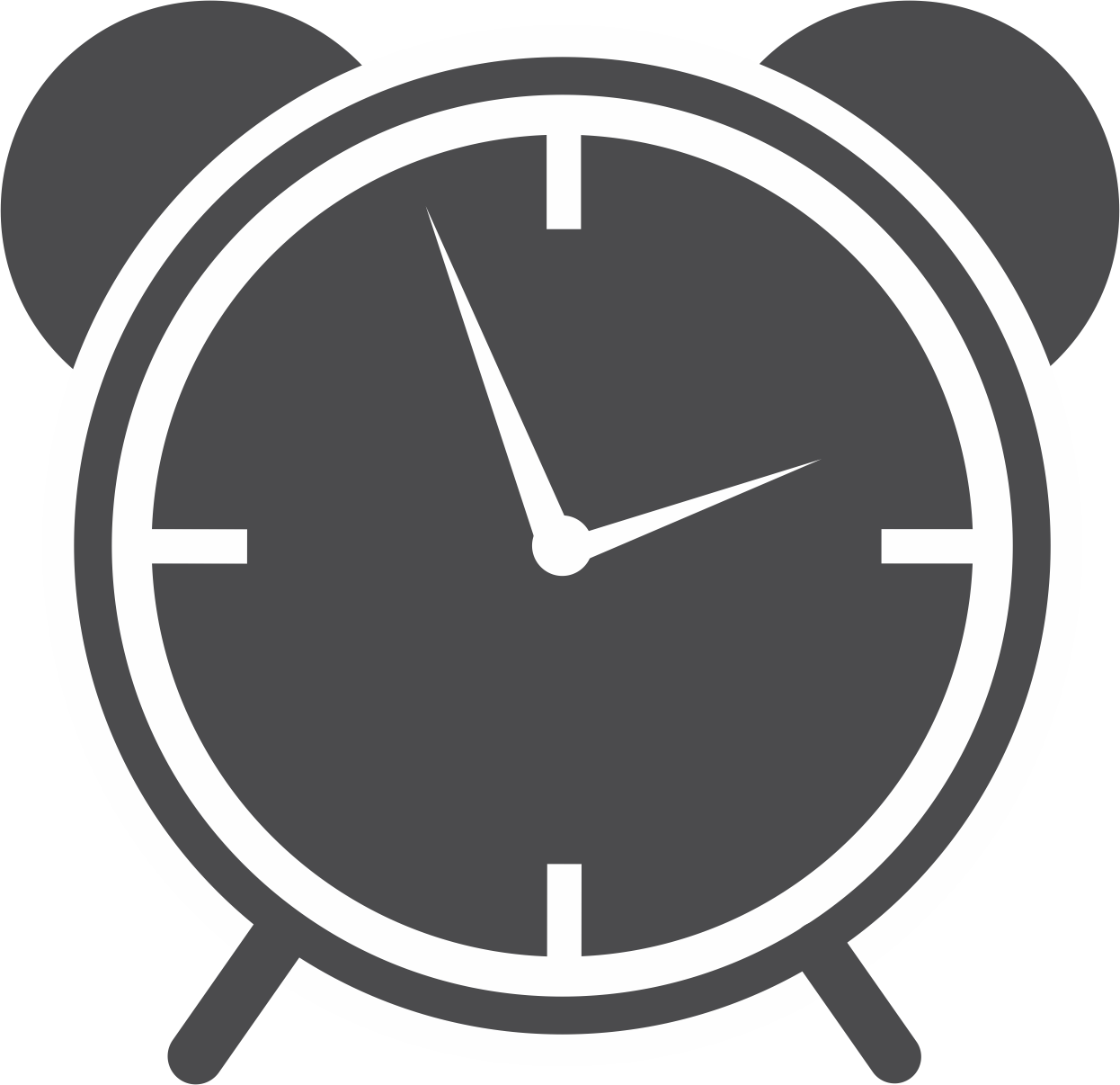 Black Clock Icon Vector
