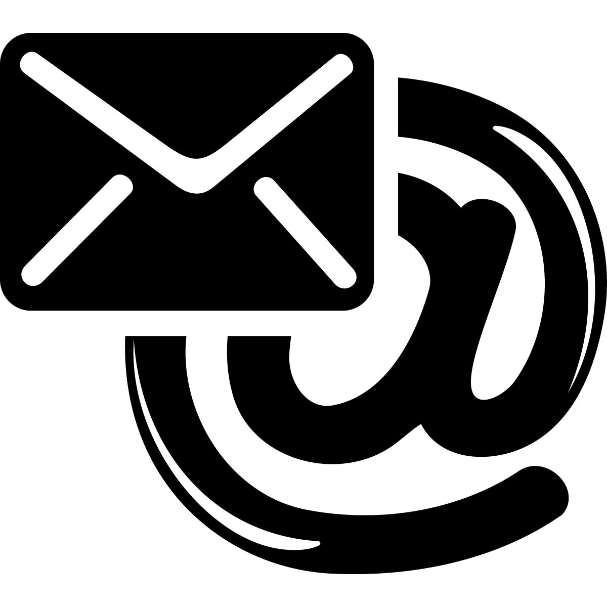 Black Email Icon Vector