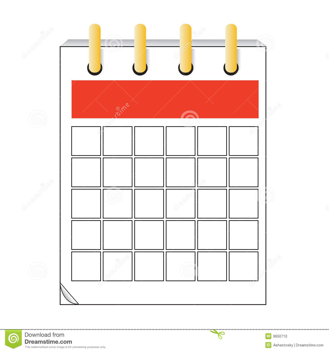 Blank Calendar Icon Clip Art