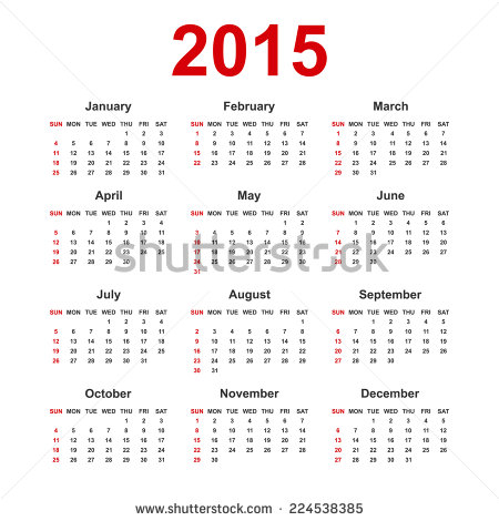 Blank Yearly Calendar 2015 Blank Yearly Calendar 2015