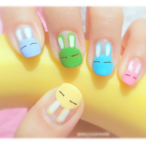 Bunny Cute Easter Nails