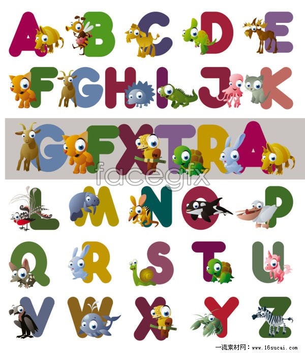 Cartoon Animal Alphabet