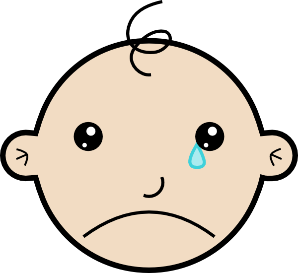 Cartoon Baby Crying Clip Art