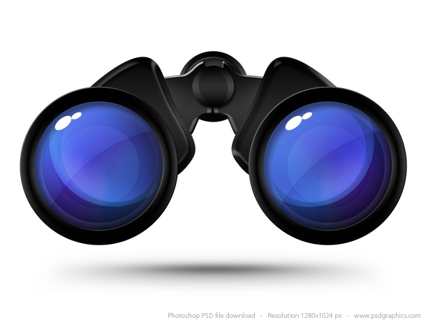 Cartoon Binoculars with Eyes Cartoon Binoculars with Eyes