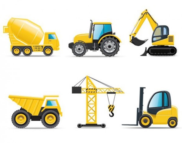 Cartoon Construction Trucks