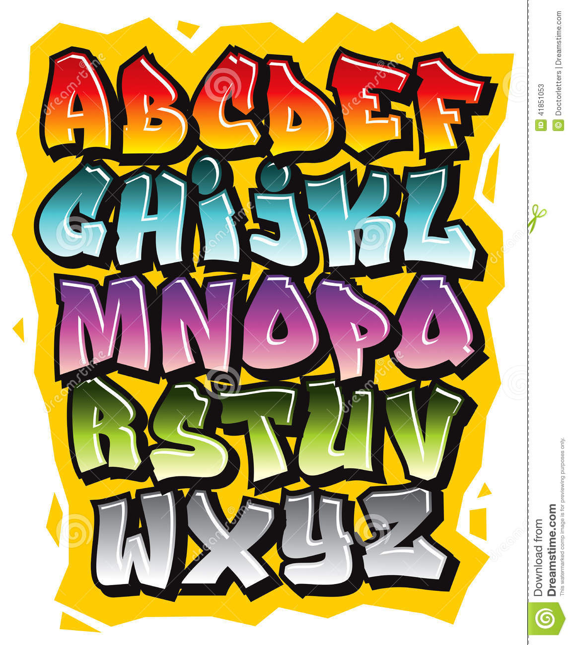 Cartoon Graffiti Alphabet
