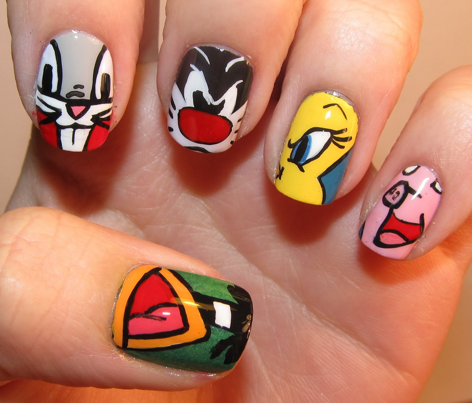 Cartoon Nail Art Designs