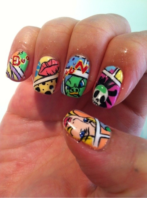 Cartoon Nail Art Designs