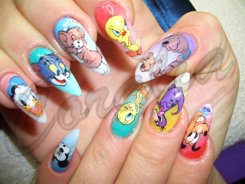 Cartoon Nail Art Designs