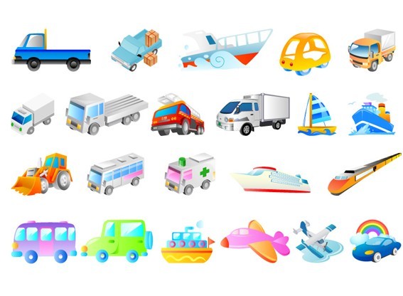 Cartoon Transportation Vehicles
