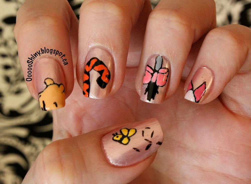 Cartoon Winnie the Pooh Nail Art