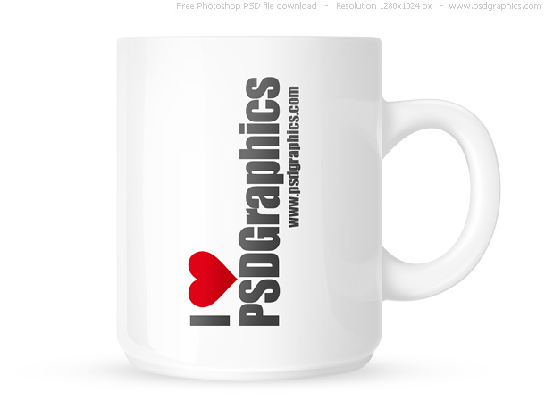 Coffee Mug Photoshop Template