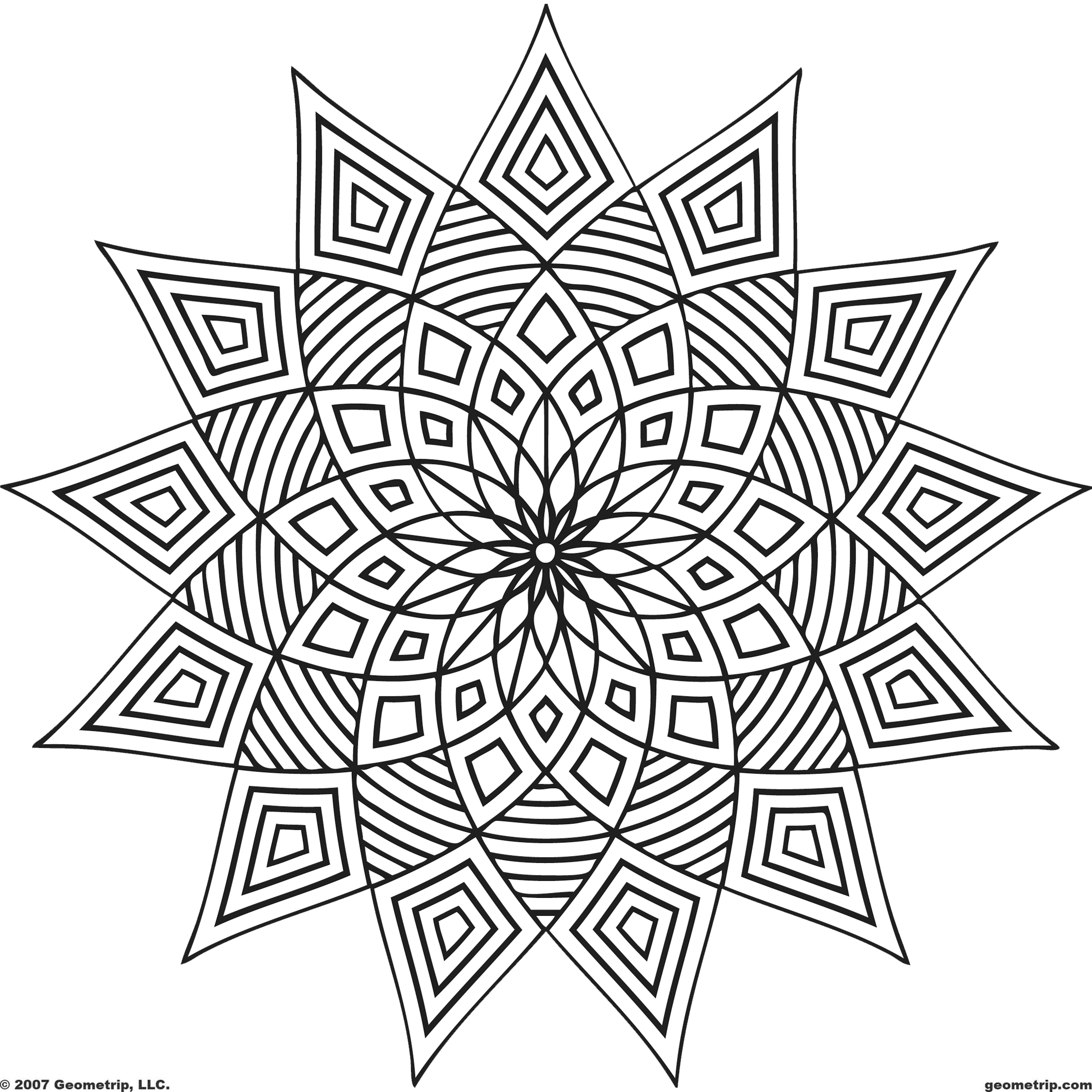 16 Coloring Book Geometric Pattern Vector Images