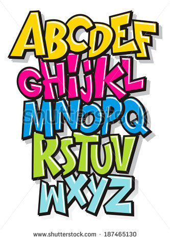 Comic Cartoon Font Alphabet Doodle Vector