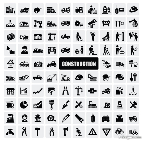Construction Icon Black and White