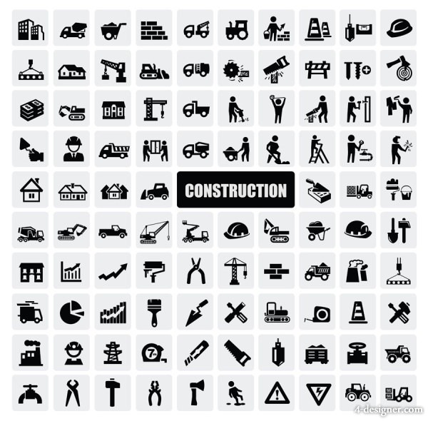 Construction Icon Black and White Construction Icon Black and White