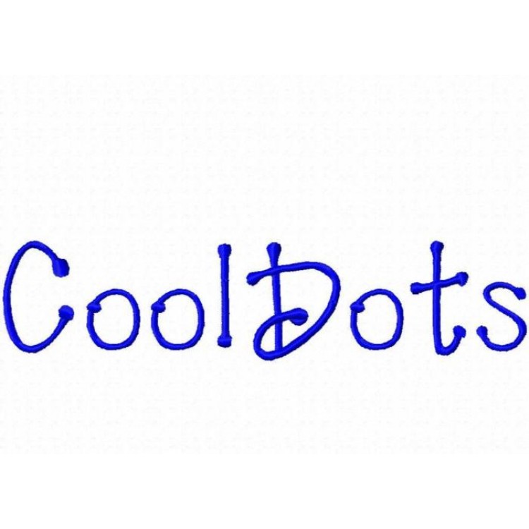 Cool Dots Embroidery Font
