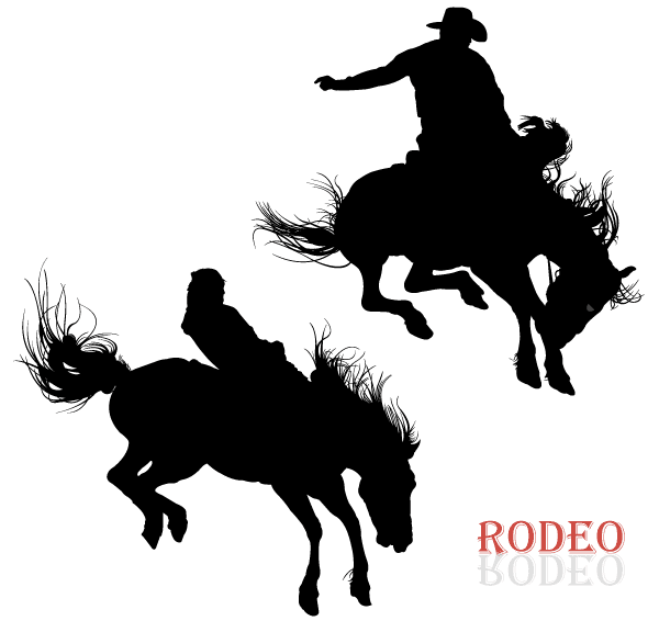 Cowboy Riding Horse Clip Art