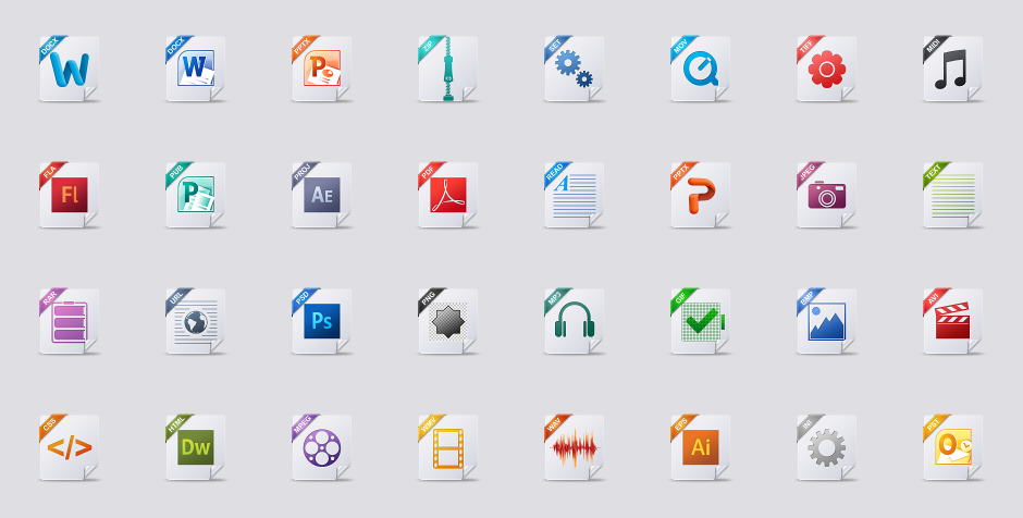 Data File Types Icons