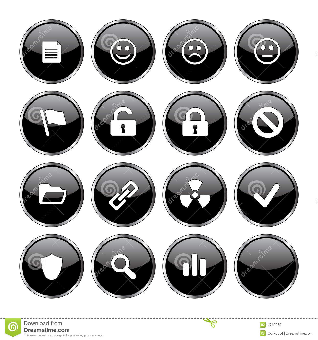 Document Icon Black and White Unlocked