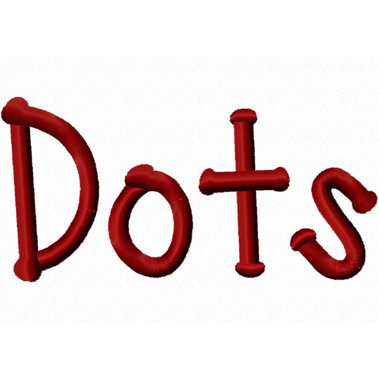 Dot Embroidery Font