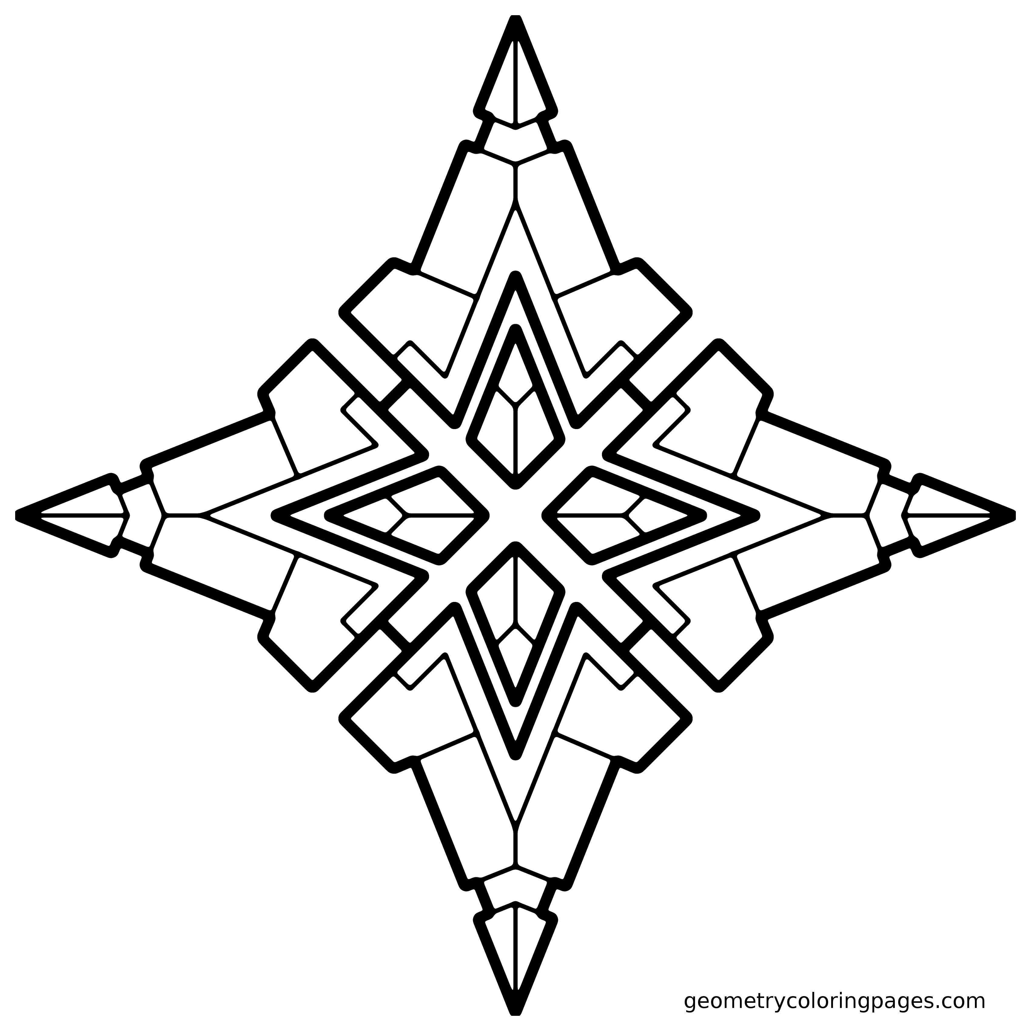 Easy Geometric Design Coloring Pages