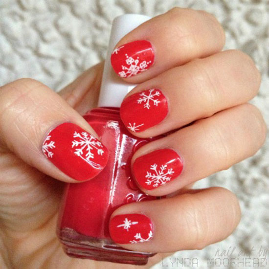 Easy Winter Nail Art Snowflake Easy Winter Nail Art Snowflake