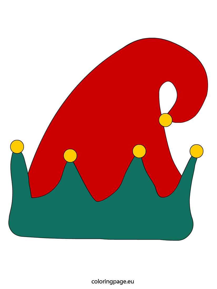 Elf Hat Coloring Page