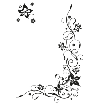 Floral Filigree Border Clip Art