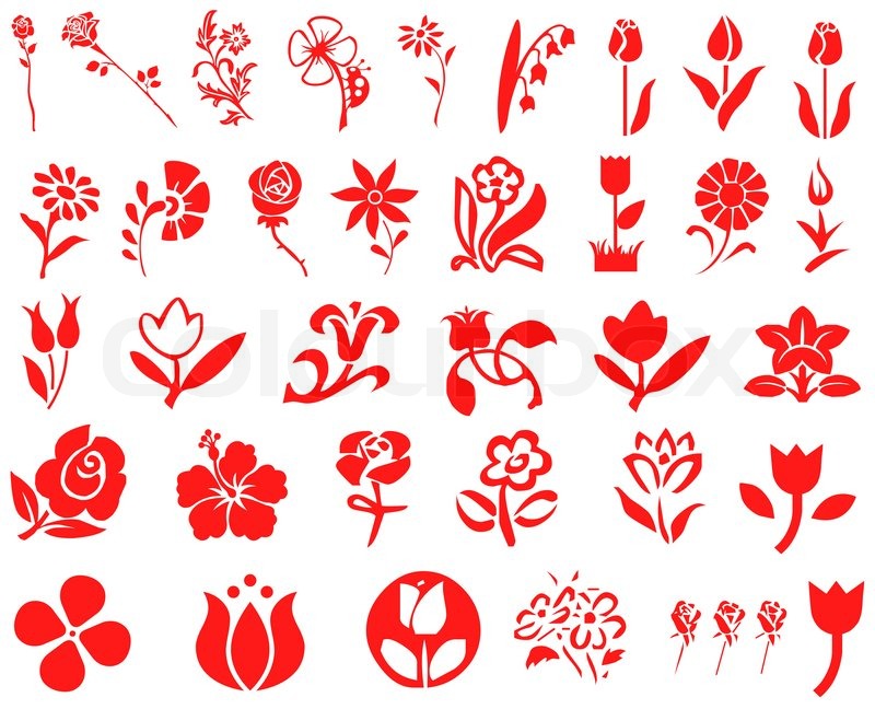 Flower Icons Symbols